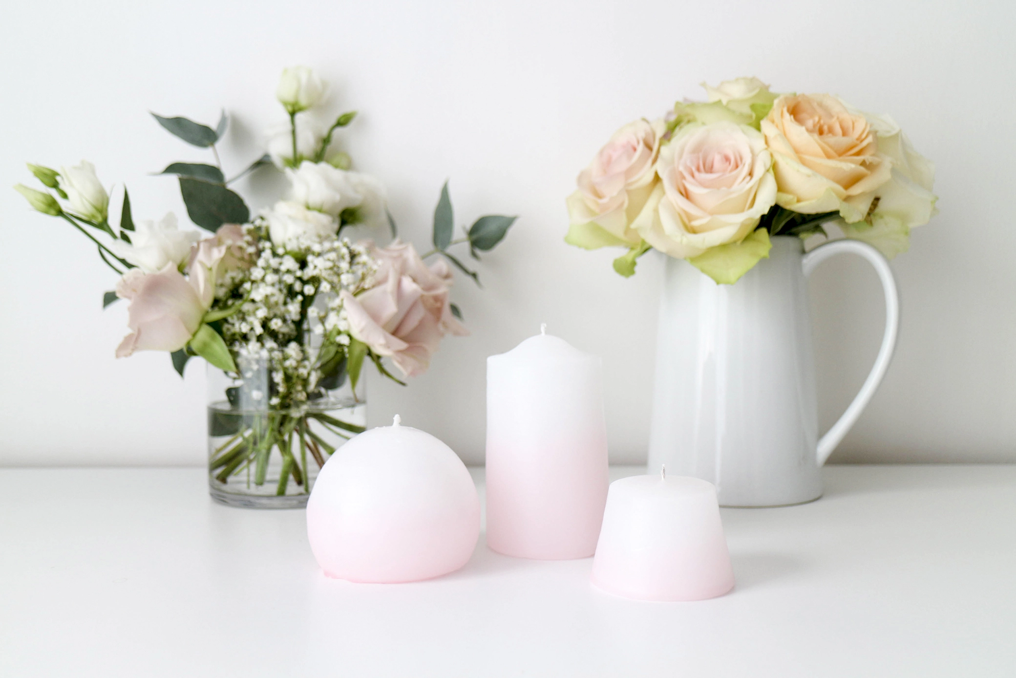 DIY ombre candles